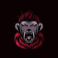 Monkey head icon vector illustration design template