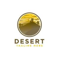 Desert logo template desert logotype isolated desert vector