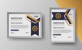 Creative certificate template design vector