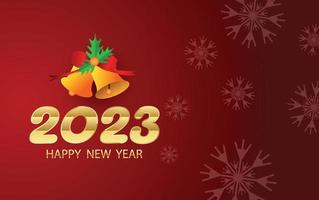 Happy New Year 2023 , background with Christmas snow, vector design.