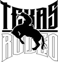 vector illustration and logo of a cowboy riding a wild rodeo horse