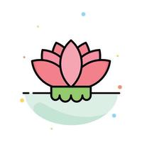 Flower China Chinese Abstract Flat Color Icon Template vector