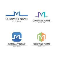 M Letter Logo Template vector