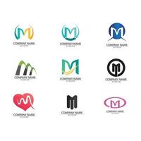 M Letter Logo Template vector