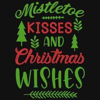 Christmas typography tshirt design vector