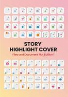 Files and Document Flat Story Highlight Cover vector