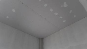 Ceiling of the house that began to be built. Construction and decoration of buildings in the house. photo