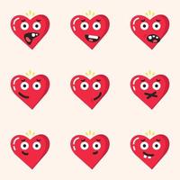 enamorado emoji emoticon rojo corazón diablo mal enojado vector