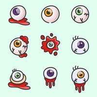 Eye blood scary monster halloween vector