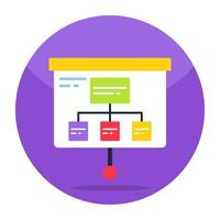 Vector design of hierarchy, flat icon