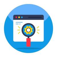 Flat design icon of search engine optimization vector