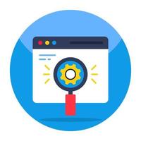 Flat design icon of search engine optimization vector