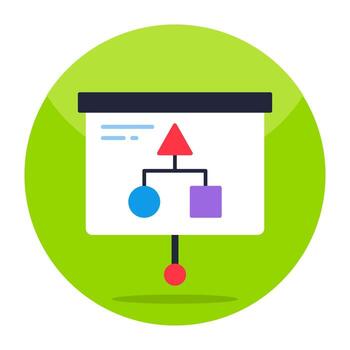 diseño vectorial de jerarquía, icono plano vector