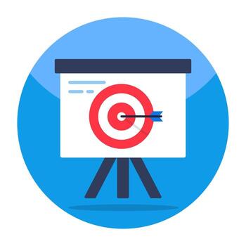 icono de diseño plano de destino vector