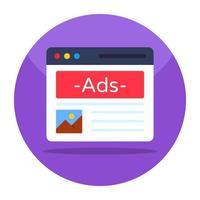 Trendy vector design of web ad