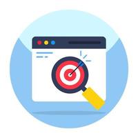 Flat design icon of target vector