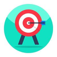 Flat design icon of target vector