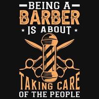 Barber tshirt design vector