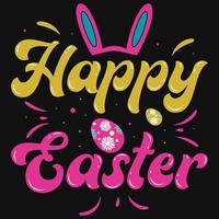 Happy easter tshirt design vector