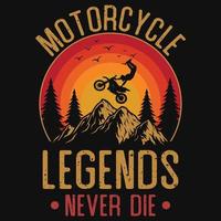 diseño de camiseta de motociclistas de montaña vector