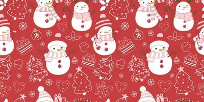Winter and Christmas Themed Seamless Pattern vector