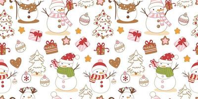 Winter and Christmas Themed Seamless Pattern vector