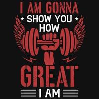 Gym tshirt design vector