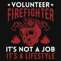 Firefighter tshirt design vector