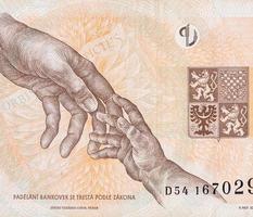 República Checa 200 korun 1998 billete de banco cerrar fragmento de factura foto