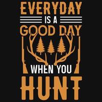 Hunting tshirt design vector