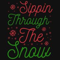 Christmas typography tshirt design vector