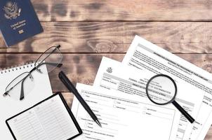 Department of State form DS3079 Formal complaint of discrimination lies on table and ready to fill. Paperwork concept photo