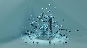 Abstract background with balls 3D illustration photo
