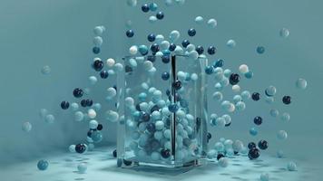 Abstract background with balls 3D illustration photo