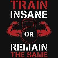 Gym or fitness tshirt design vector