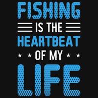 Fishing typography tshirt design vector