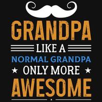 Grandpa typography tshirt design vector