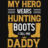 Hunting dad tshirt design vector