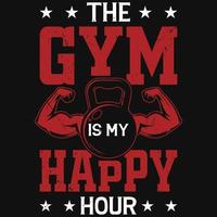 Gym tshirt design vector