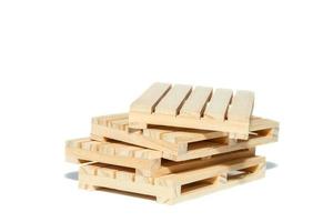 empty wooden pallet isolated on white background. photo
