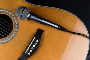 microphone and guitar photo
