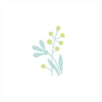 Tansy and camomile flowers. Cute, naive and jentle. Spring color flat vector illustration.