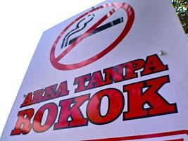 No smoking signboards in public places, such as hospitals, airports photo