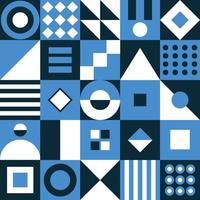 Blue Abstract Geometric Vector Pattern
