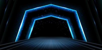Polygonal tunnel sparkle glowing lights for ecommerce sign retail shopping marketplace, advertisement business agency, ads campaign marketing, email newsletter, landing pages, header, billboard, posts vector
