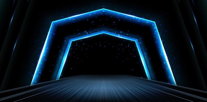 Polygonal tunnel sparkle glowing lights for ecommerce sign retail shopping marketplace, advertisement business agency, ads campaign marketing, email newsletter, landing pages, header, billboard, posts