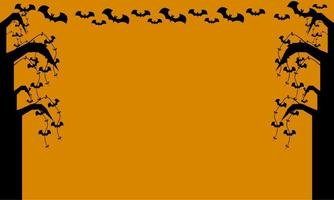 vector illustration of Halloween themed background, silhouette, pumpkin