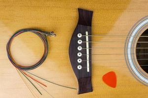 guitarra y pick foto