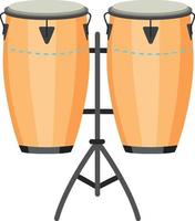 Musical instrument with conga drums vector