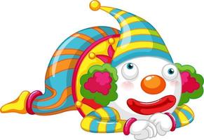 Clown cartoon character isolated vector